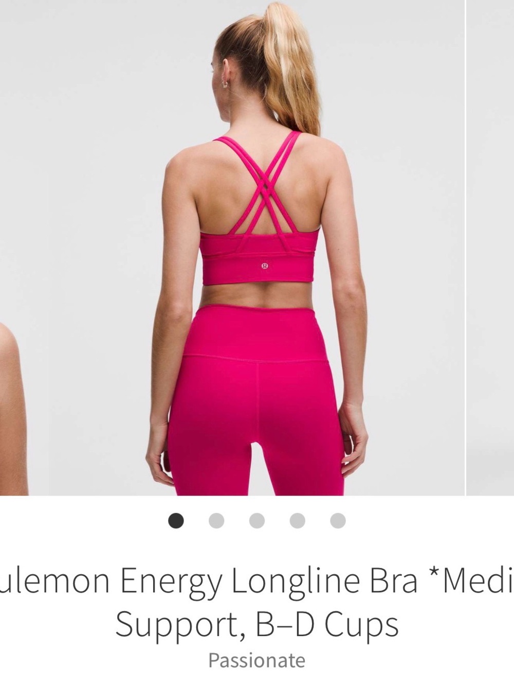 lululemon athletica longline energy bra size 12 💕💕